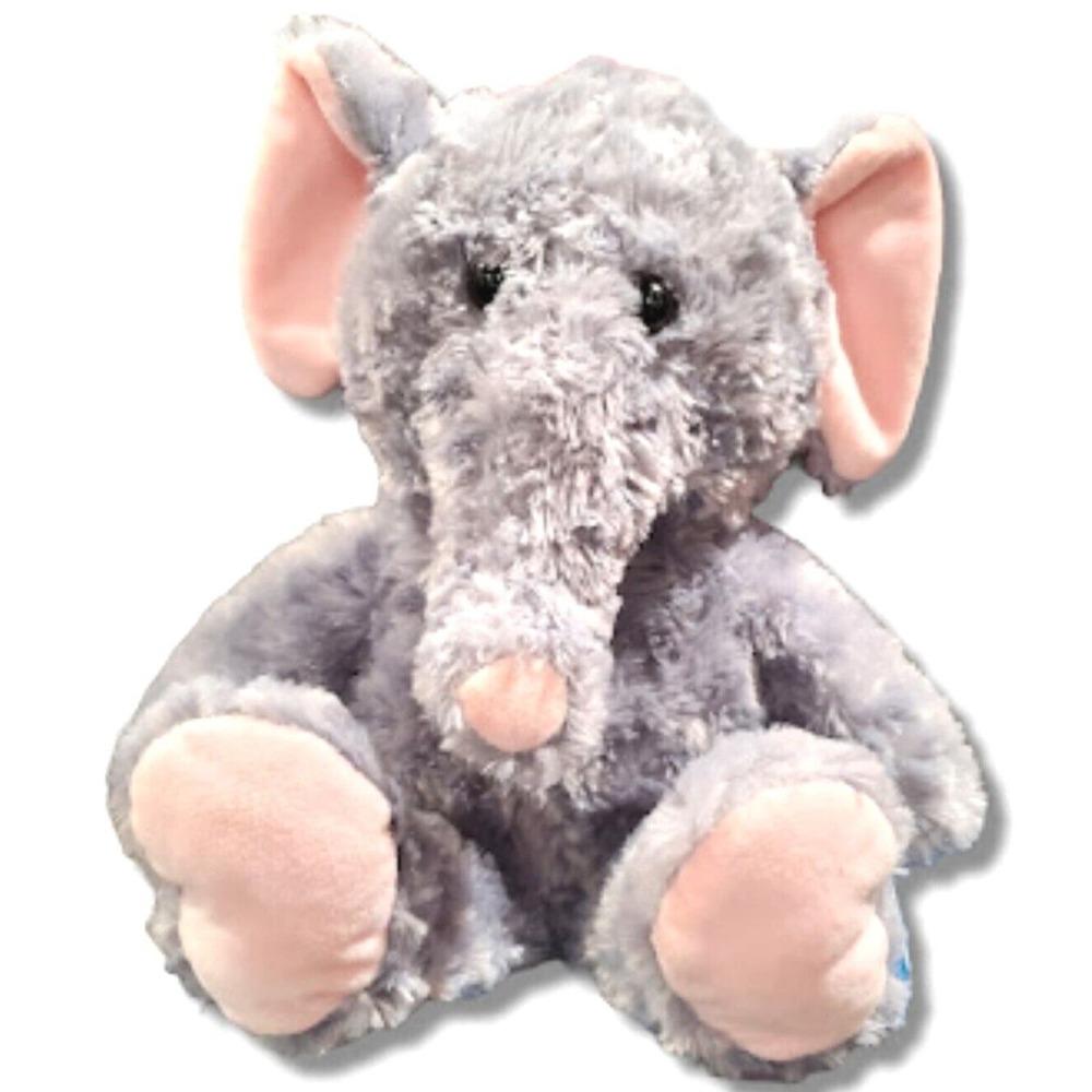 Kelly Toy Gray & Pink Elephant Plush Toy Soft Fluffy Stuffed Animal 18”